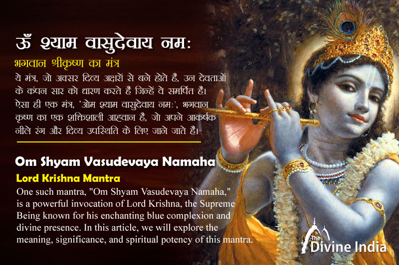 Om Shyam Vasudevaya Namaha - Lord Krishna Mantra | Om Shyam Vasudevaya ...